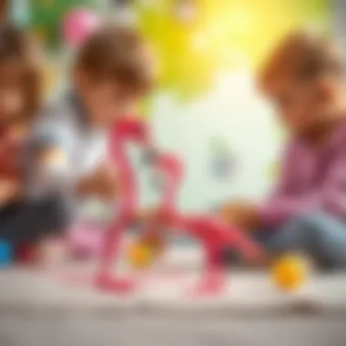 Playtime Engagement with Enchantimals Flamingo Children engaging with Enchantimals Flamingo toy during playtime