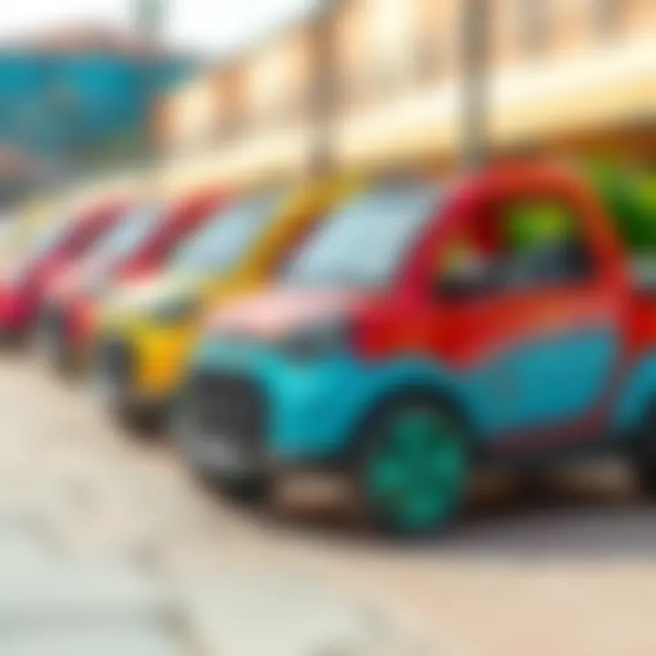 Colorful electric cars for kids in Eskişehir