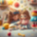 A child engaged in imaginative play with a 60 cm doll