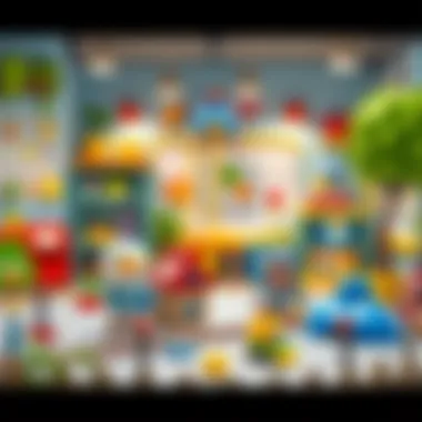 Engaging educational game setup for toddlers