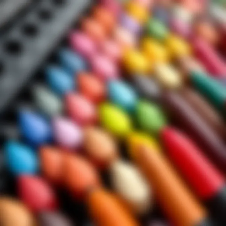 Close-up of Faber Castell pastels with rich colors