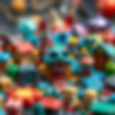 A diverse array of fantasy game materials for creative activities