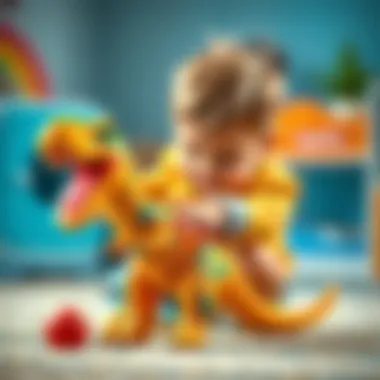 Creative Play with Fisher Price Dinosaur Child exploring creative play with Fisher Price dinosaur