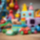 A thoughtful selection of toys suitable for different age groups.