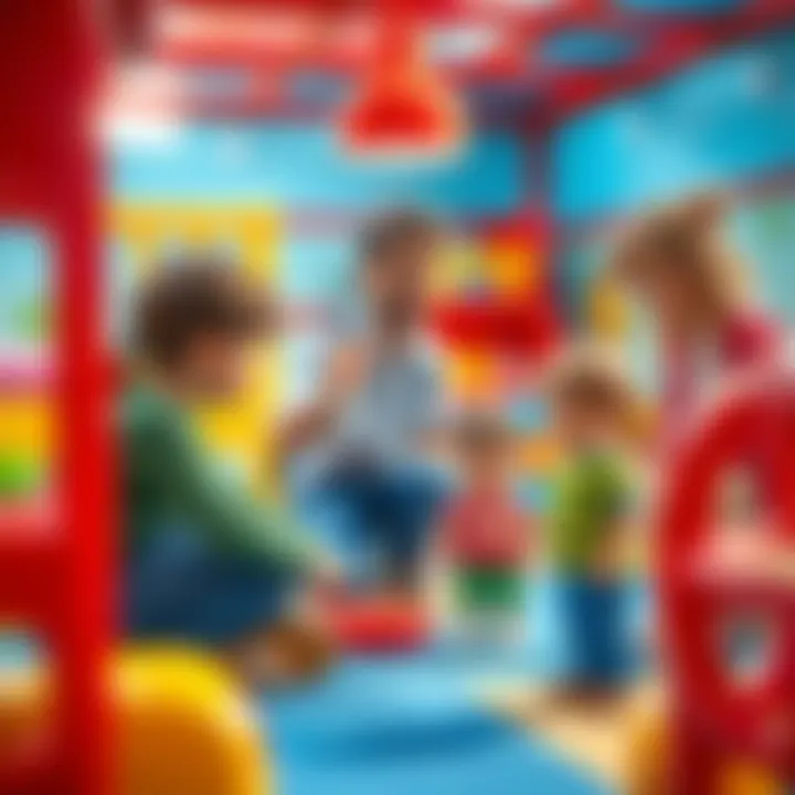 Parents observing children in a safe play environment