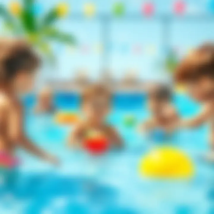 Children enjoying water games in a pool setting