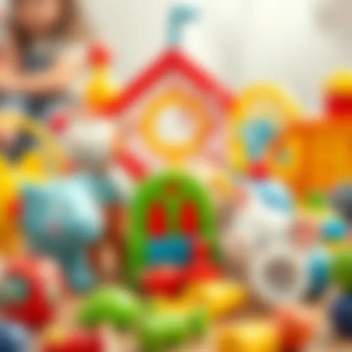 A variety of toys that support developmental skills