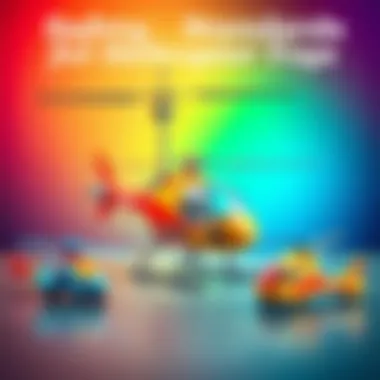 Safety standards illustrated with various helicopter toys for different age groups