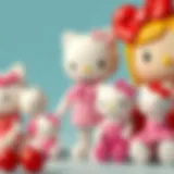 A vintage Hello Kitty doll showcasing its evolution over the years.