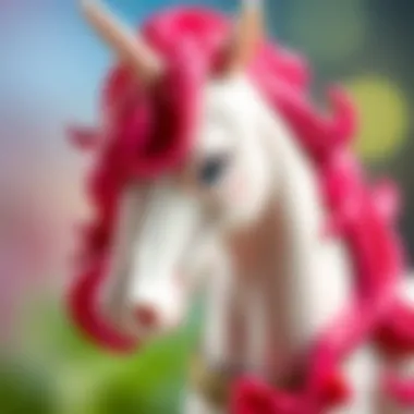 Close-up of a high-quality unicorn figurine