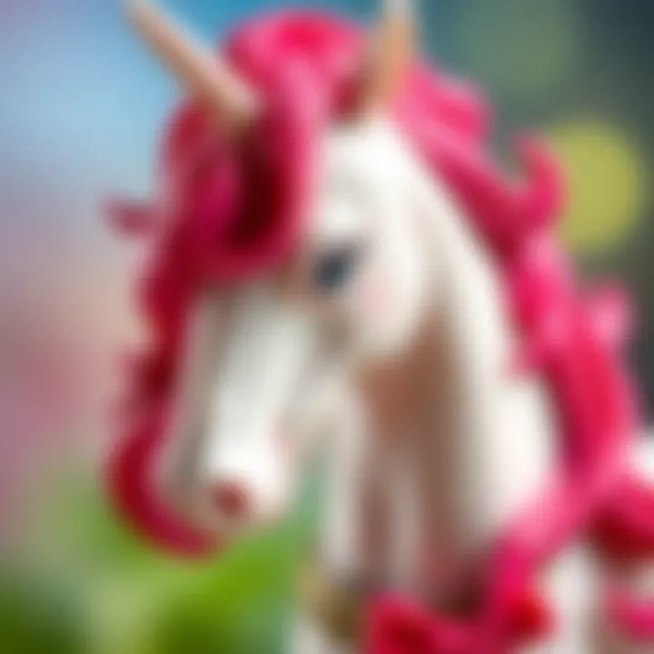 Close-up of a high-quality unicorn figurine