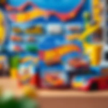 Creative Display Ideas for Hot Wheels Boxes A creative display idea for showcasing Hot Wheels car boxes in a playful environment.