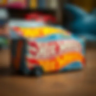 Vintage Hot Wheels Box with Unique Features A close-up of a vintage Hot Wheels car box, highlighting its unique features and historical significance.