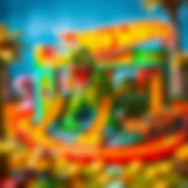 Colorful Hot Wheels Dinosaur Garage with vibrant tracks