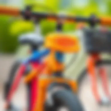 Close-up of Ikea bicycle safety features