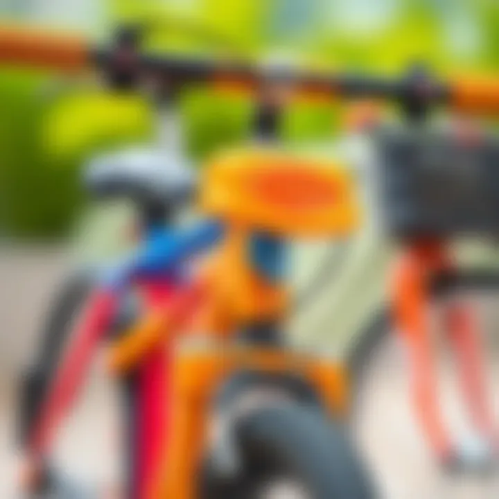 Close-up of Ikea bicycle safety features