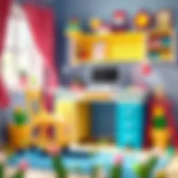 Colorful IKEA children's desk setup