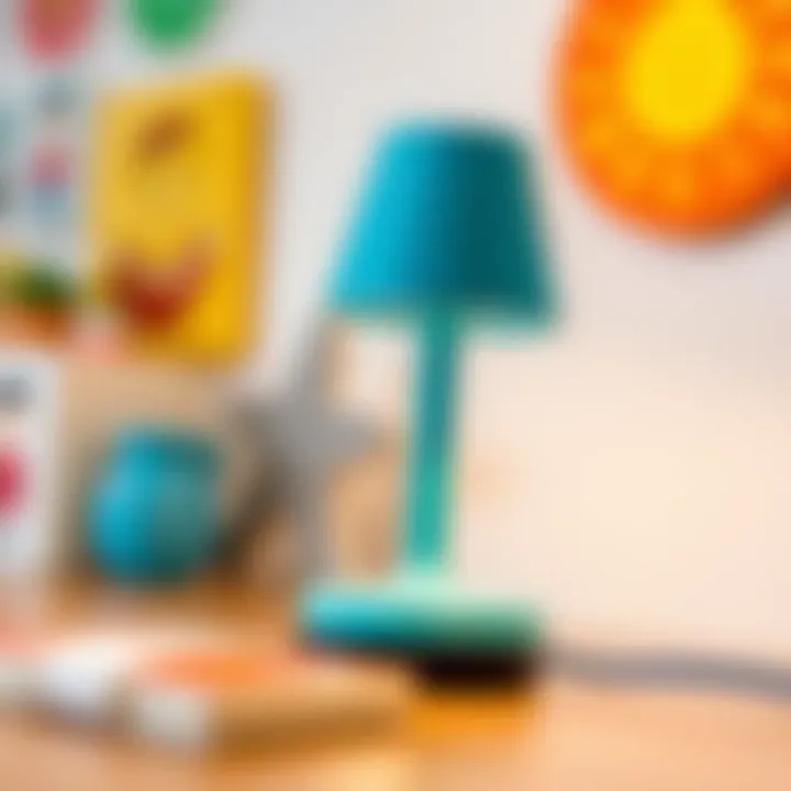 Close-up of an IKEA night lamp showcasing its unique design and features