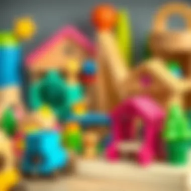 Variety of wooden products for various age groups