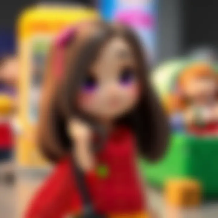 Illustration depicting the impact of cartoon girls on societal gender themes.