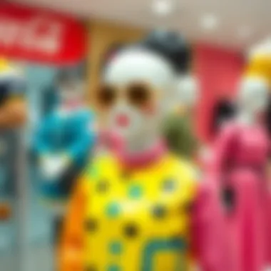 An inflatable doll mannequin showcasing fashion trends