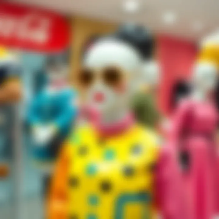 An inflatable doll mannequin showcasing fashion trends