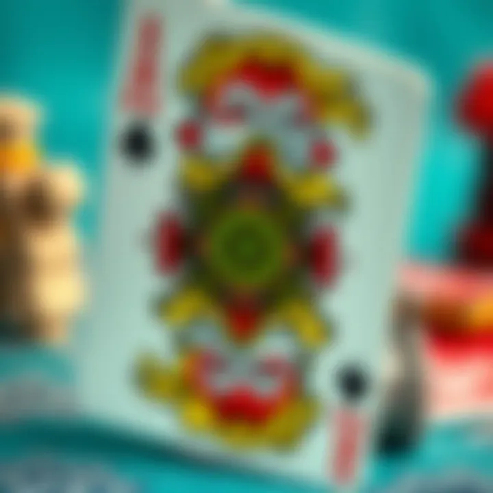 Close-up of an Ace card with intricate designs