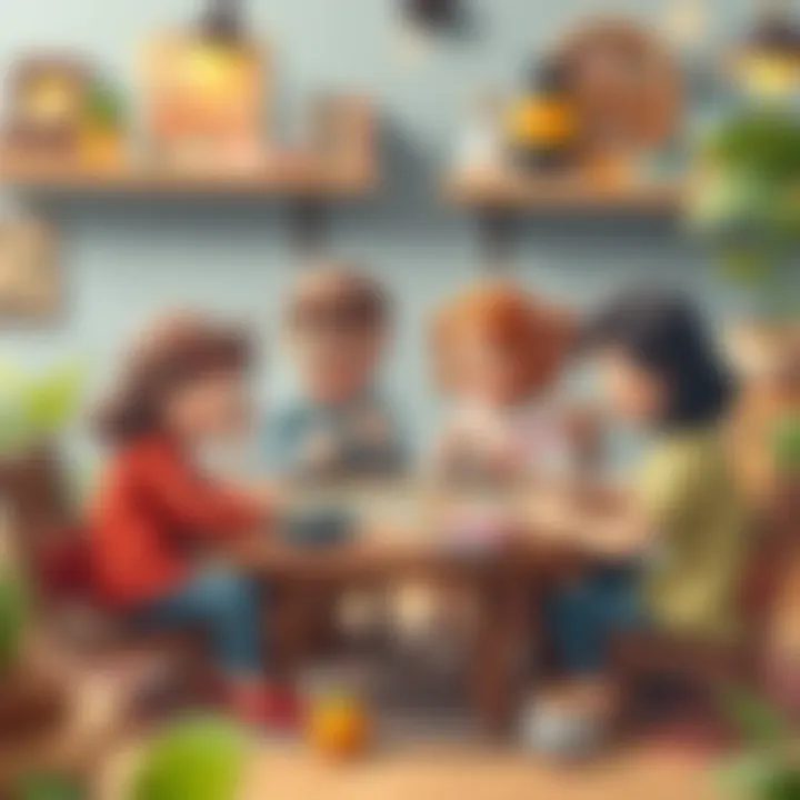 A family gathered around a table enjoying a card game