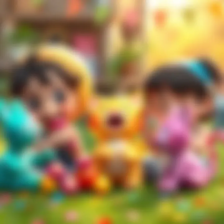 Children playing joyfully with Jelly Cat toys