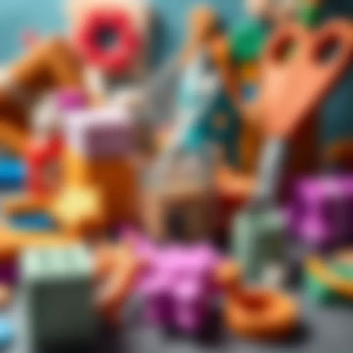 Artistic Materials for Crafting Artistic materials and tools for DIY gift crafting