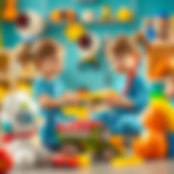 Parents selecting suitable toys for their daughters