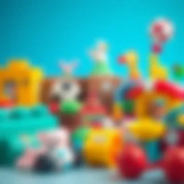 Different categories of toys for girls represented