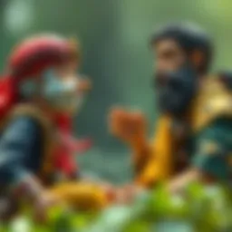 An insightful moment in Kral Şakir's universe highlighting character interactions.