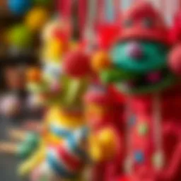 Colorful puppets inspiring children's creativity