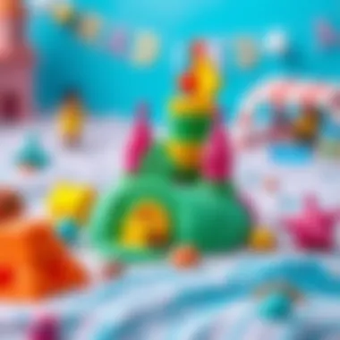 Colorful sand art showcase