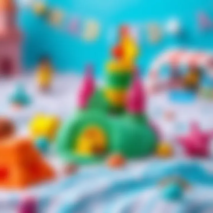 Colorful sand art showcase