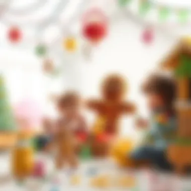 Creative Play Inspired by the Gingerbread Man Children engaged in a creative activity inspired by the gingerbread man