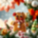 Gingerbread Man in Festivity A whimsical representation of the gingerbread man in a festive setting