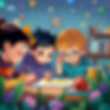 Children engaging with Kuromi pen during art activities