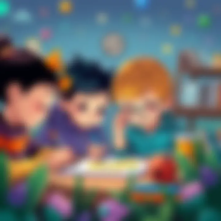 Children engaging with Kuromi pen during art activities