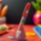 Vibrant Kuromi Pen Design A colorful illustration of Kuromi pen with artistic designs