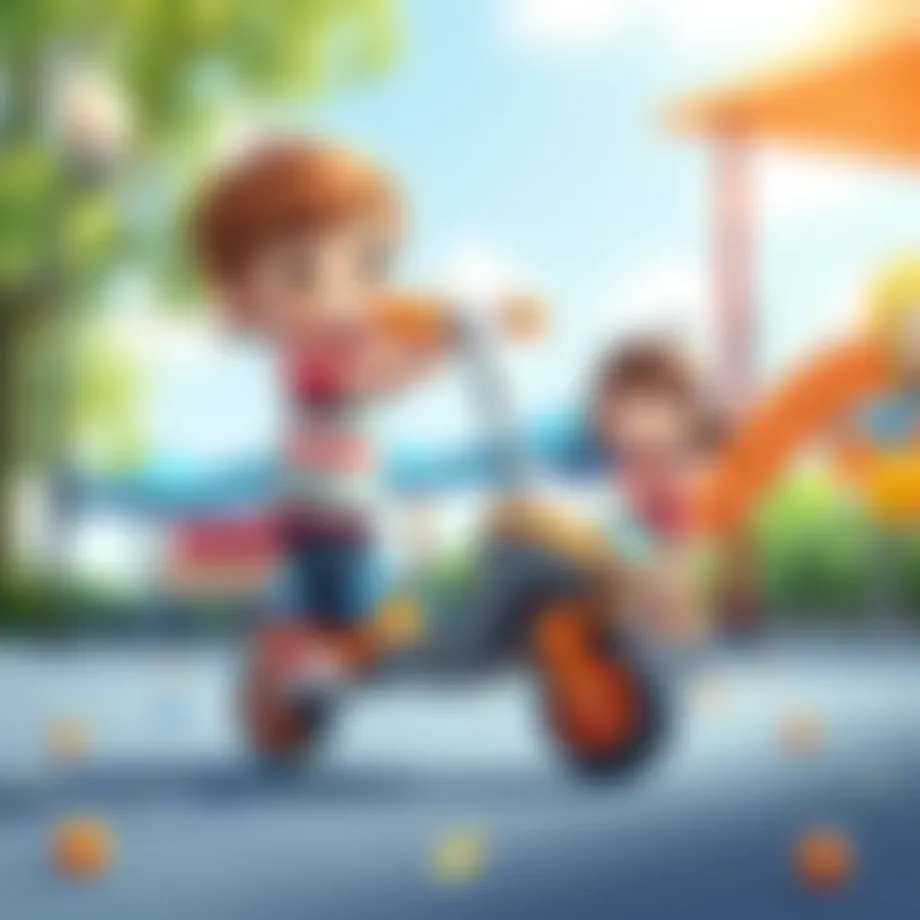 Leddy scooter in action on a playground