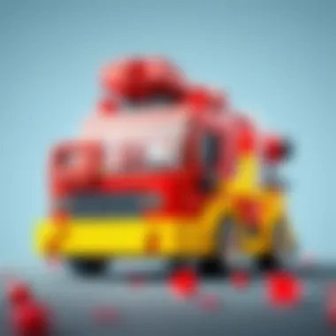 Colorful Lego Duplo fire truck set