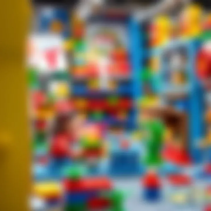 Interactive Lego building area for children and adults