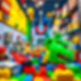 A vibrant display of Lego sets showcasing creativity and imagination