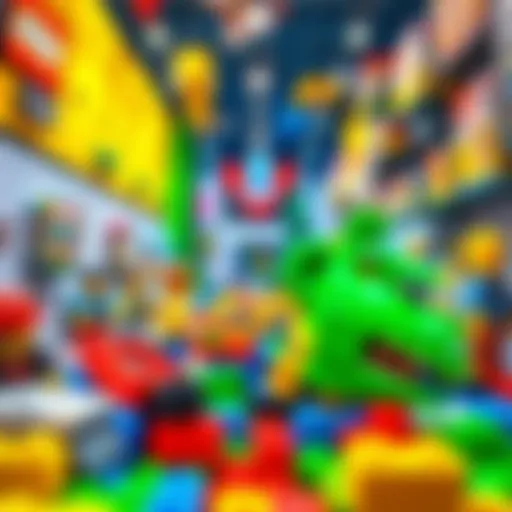 A vibrant display of Lego sets showcasing creativity and imagination