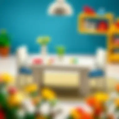 A beautifully designed LEGO table from IKEA showcasing functionality