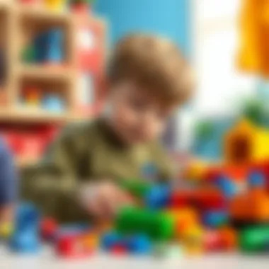 Engaged Learning: Building a Lego Clock Child engaged in building a Lego clock