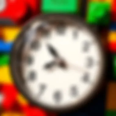 Exploring Time: A Close-Up of a Lego Clock Close-up of a Lego clock displaying different times