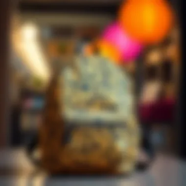 Chic leopard print backpack on a stylish background